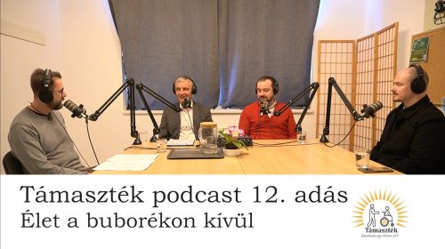 A Támaszték podcast 12. adás intro képe